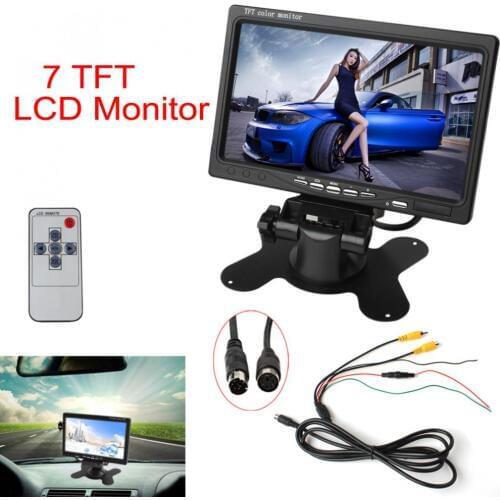 12V 7 Inch 800 x 480 Pixels TFT LCD Color 2 Video Input Car Rear View Headrest Monitor Auto Universal DVD VCR Monitor