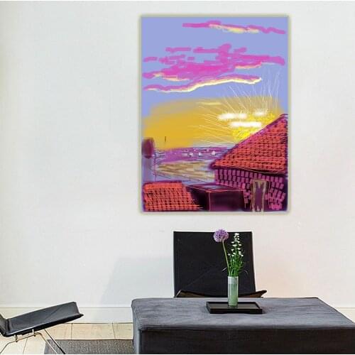 Citon David Hockney《Untitled》Canvas Art Oil Painting Artwork Poster Picture Wall Background Decor Home Living room Decoration