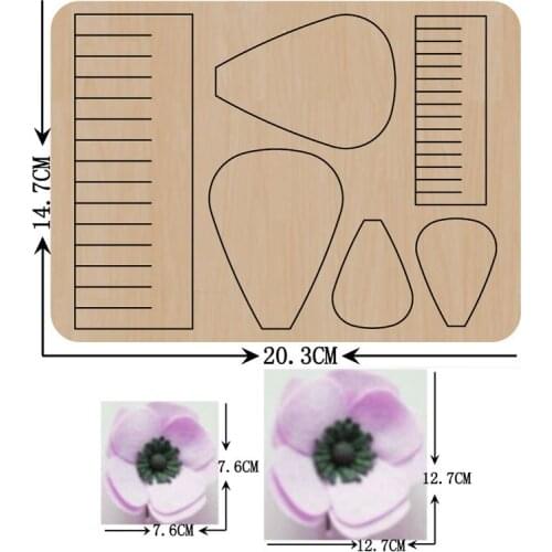 Stamen Petals Flower Wooden Cut Dies Xmas Cutting Wood Dies For DIY Clothing/Headwear/Pendants/Keychains Accessories Mould 2021