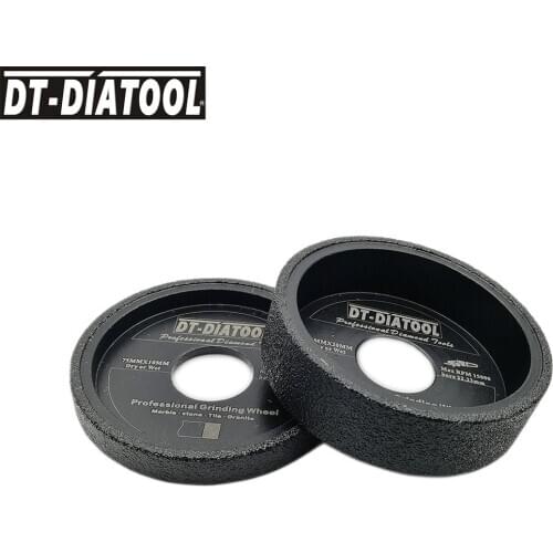 DT-DIATOOL 1pc Dia 75mm Vacuum Brazed Diamond Grinding Disc Flat Wheel Sanding Disc Marble Granite Quartz Ceramic Grinding Wheel