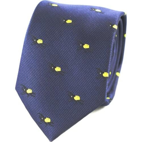 Microfiber Jacquard Hercules Beetle Pattern Necktie Yellow Beetle Tie Fathers Day Birthday Gift Tie