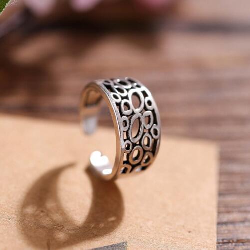 2019 Free Shipping 925 Sterling Silver Hollow Rings For Women Jewelry Beautiful Finger Open Rings For Party Birthday Gift