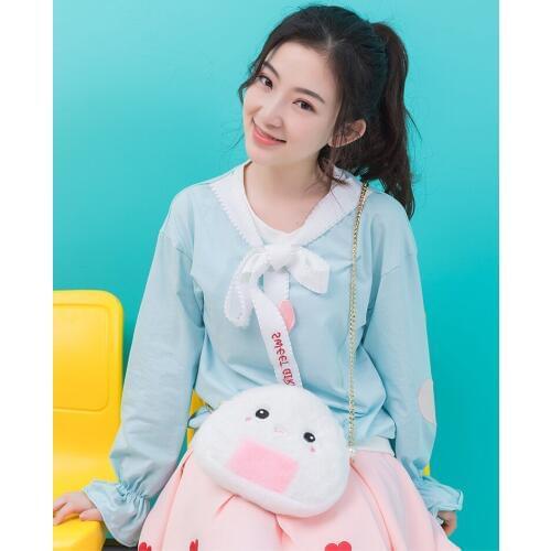 Japanese Style Cute Rice Ball Single Shoulder Bags Mini Phone Wallet Bag Purse Cartoon Lolita Chain Sweet Girl