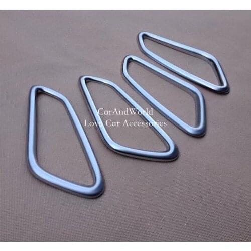 For Ford Escort 2015 2016 2017 Door Bowl Cover Interior Door Handle Trim Decoration Panel chrome Sticker Car-styling Accessories