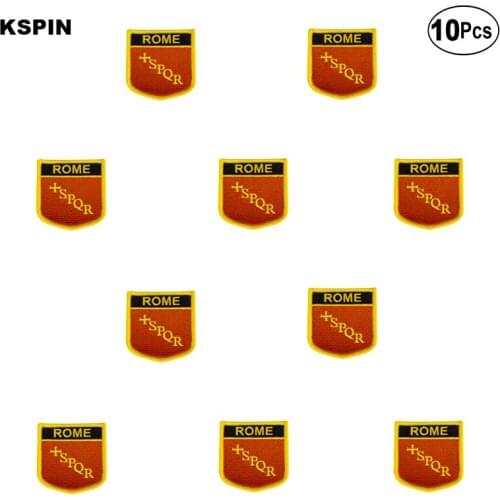 Rome Flag Embroidery Patches Iron on Saw on Transfer patches Sewing Applications for Clothes in Home&Garden