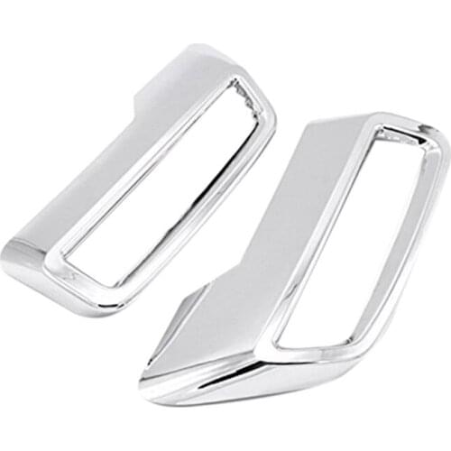 A Pair Chrome Rear Exhaust Muffler Tail End Pipe Decoration Cover Trim For Peugeot 3008 5008 Allure Access 2016-2019 Accessories