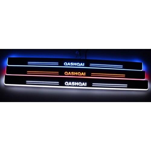 Welcome Pedal Lights For Nissan Qashqai J11 2016 2017 2018 Pedal car Door Sill Pathway Lamps led thresholds scuff plates auto