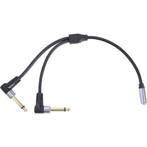 Bluelans Professional 3.5mm to Double 6.35mm 2-in-1 Stereo Audio Cable AUX Splitter Cable for PC Mixer Amplifier PC