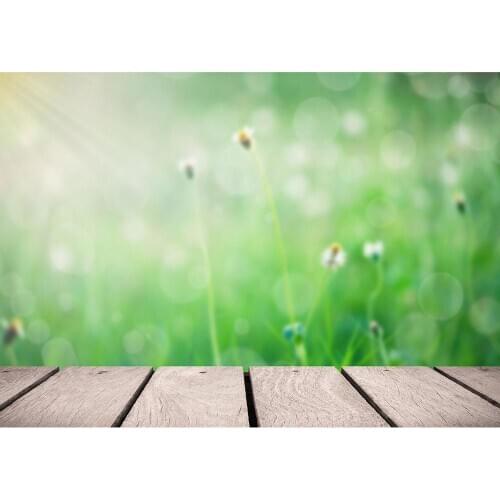 Green Plant Flare Bokeh Photographic Backdrop Custom Vinyl Background Photo Studio for Portrait Children Baby Pet Toy Photobooth