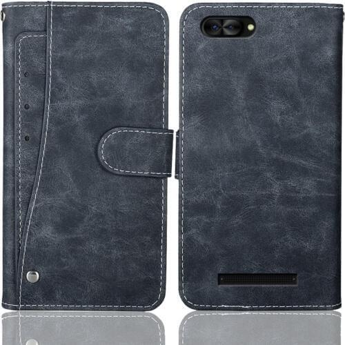 Luxury Wallet INOI 7i Case 6.2" Vintage Flip Leather Cases Business Protective Cover With Front Card Slots Phone Book