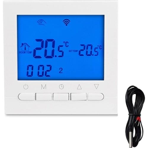16A Touch Screen Home Heating Thermostat Infrared Heating Panels Temperature Controller White Color AU