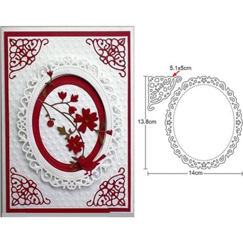 Oval frame etch Dies for Scrapbook Card Making 2020 new Metal Cutting Dies embossing Craft Dies Stencil Die Cut