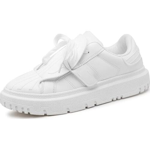 A16Adult Casual Shoes Breathable Massage Hard-Wearing Summer Artificial Leather Small White Shell Toe Shoes Platform Shoes Men