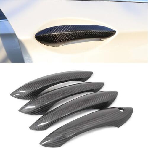 High quality 100% real carbon fiber Auto outer door handle cover for BMW F10 F11 F06 F12 F13 F01 F02 M5 M6 car styling
