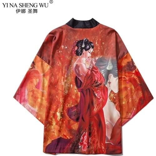 Japanese Kimono Men Cardigan Casual Shirt Blouse Yukata Men Women Haori Obi Clothes Samurai Clothing Asia Male kimono Cardigan