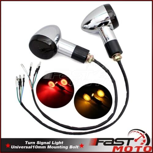 Rear Amber Red Indicator Stop Lamp 3 Inch Turn Signal Light 10MM Mounting Bolt For Honda Yamaha Suzuki Kawasaki Harley Dyna