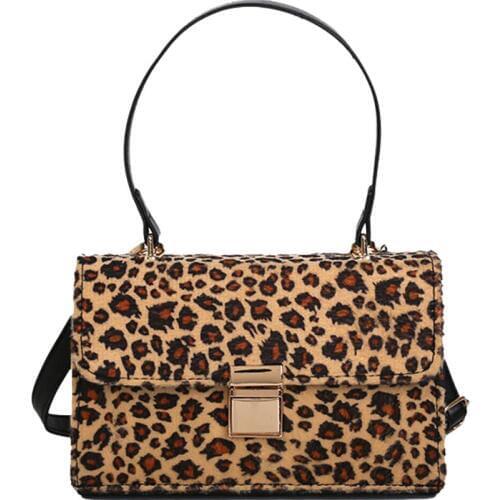 Women Leather Embroidery Handbags Girl Shoulder Bags Messenger Bag Female Totes Braccialini Brand Style Art Leopard Fashion