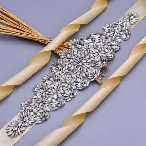 S15 Sparkly Rhinestone Sash Wedding Belts Bridal Bridesmaid Dress Accessories Women Prom Evening Dresses Belt Luxurious Belts