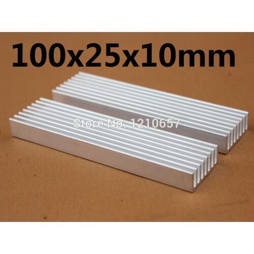 20pcs LOT 100 x 25 x 10mm Silver Aluminum Heat sinks IC Chip Cooler Cooling Heatsink