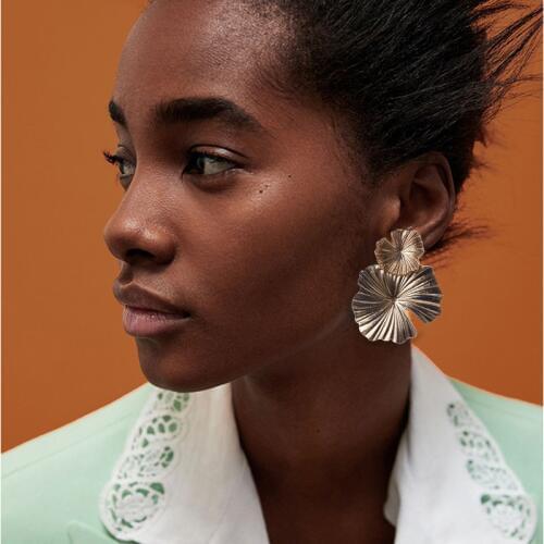 2021 Big Metal Leaf ZA Earings Women Fashion Indian Jewelry Hip Hop Punk Dangle Earring Female Vintage Steampunk Earrings