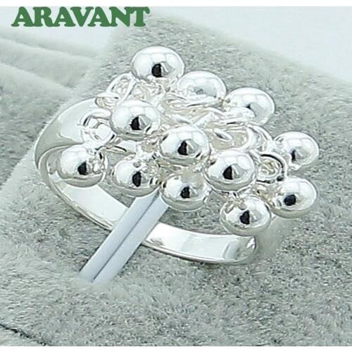 Silver 925 Jewelry Multi Bead Ring For Women Engagement Rings