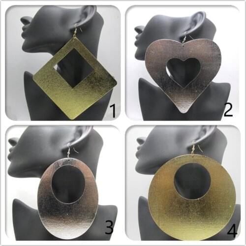 Free Shipping!!3pairs/lot Big Size 4 inch/5.5 inch wooden earrings