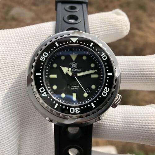 Steeldive SD1978 Oversize 316L Stainless Steel Case Ceramic Bezel Sapphire Crystal Tuna Dive Watch 1000m Waterproof