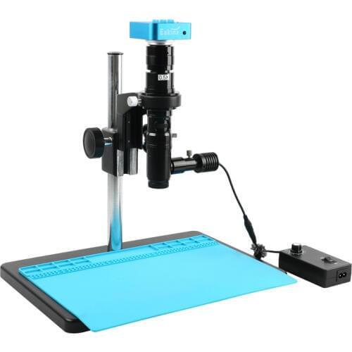 FHD 2K 60FPS 36MP 1080P HDMI USB Digital Industrial Video Microscope Camera + Coaxial Optical Lens 180X 300X C mount Zoom Lens