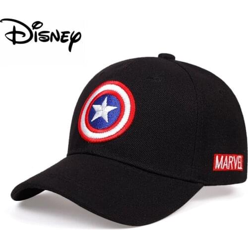 Disney Children New Shield Captain Embroidery Baseball Cap Cotton Adjustable Boys and Girls Tong Hats Sun Casual kids Caps