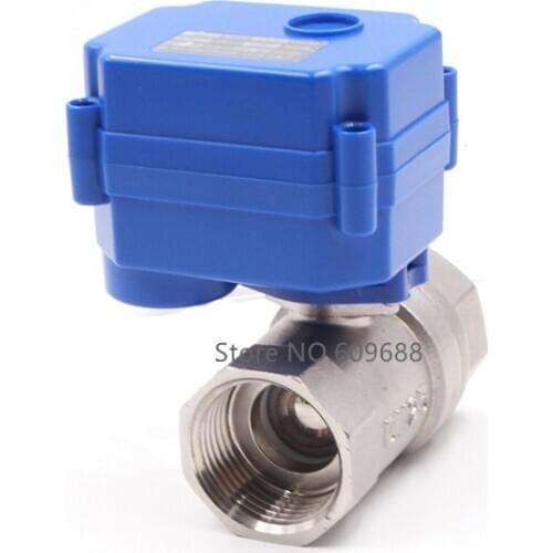 Stainless Steel Electric Ball Valve DN15 DN20 DN25 Motorized Valve Control Way CR03/CR04/5V/12V/220V