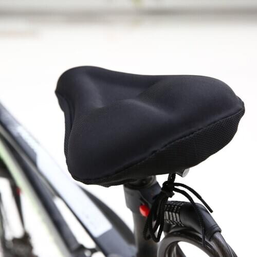 MTB Sponge Bicycle Soft Gel Saddle Seat Cover Cushion Pad Waterproof Universal Bike Seats Drawstring Cords