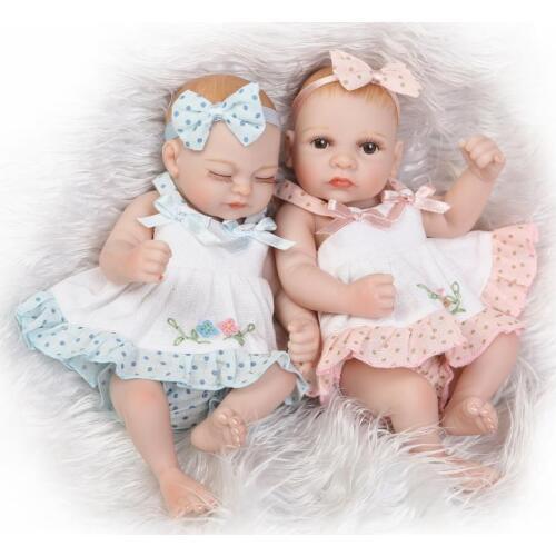 10"/28 cm Lovely Miniature Baby Dolls Reborn Girl Baby Doll Soft Vinyl Silicone Body Reborn Baby Dolls for Girls Cheap