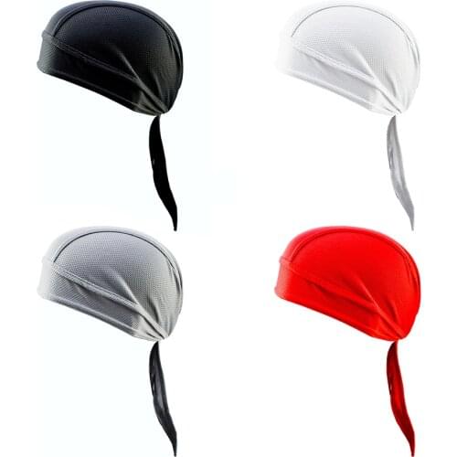 Summer Pirate Hat Mesh Helmet Bottom Long Tail Head Wrap Cycling Cap Beanie Skull Cap Chefs Hat