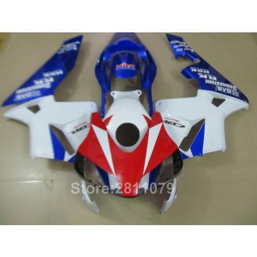 Injection molding top selling fairing kit for Honda CBR600RR 03 04 red blue white fairings set CBR600RR 2003 2004 AT16