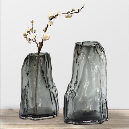 Desktop Decor Creative Chinese Glass Vase Living Room Flower Arrangement Creative Art Fresh Desktop Home Decoration Accessories