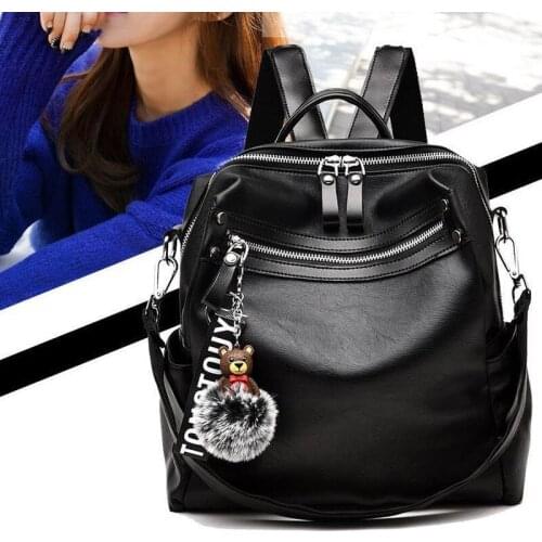 2021 Autumn and Winter New Backpack Womens Bag Korean Leisure College Backpack Designer Bag Backpack Leather Zipper Bag