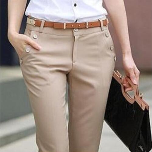 2018 Spring And Autumn New Casual Women Pants Slim Trousers Womens Pants Was Thin Feet Trousers Tide Work Pants