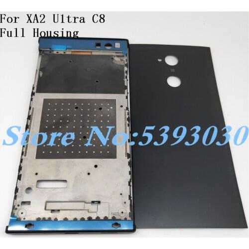 New Original Full Housing Middle Front Frame Bezel Housing For Sony Xperia XA2 Ultra C8 H4233 H3213 With Battery Back Cover+Logo