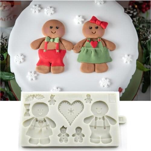 New Christmas Snowman Christmas Flower Heart Silicone Fondant Cake Mold Cake Decorating Tools Party Supplies Chocolate Mold
