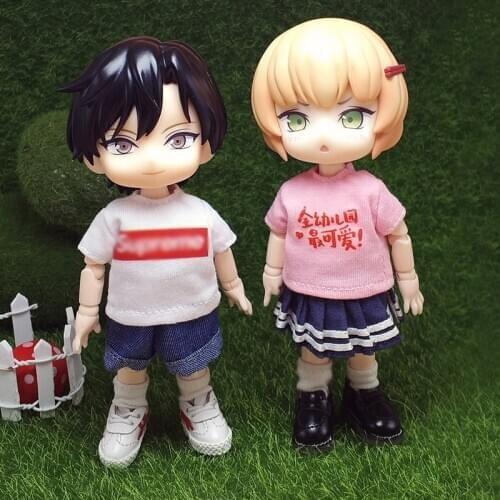 Doll Clothes Obitsu11 OB11 1/12BJD T-shirt And Shorts ob11 clothes Doll Accessories Gift Fashion DIY Toys for girls
