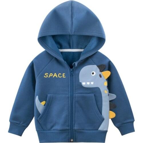 1-9T Toddler Kid Baby Boys Spring Clothes Cartoon Animals Hoodies Zipper Cardigan Hooded Sweatshirt Cute Outwear Jacket Outfit