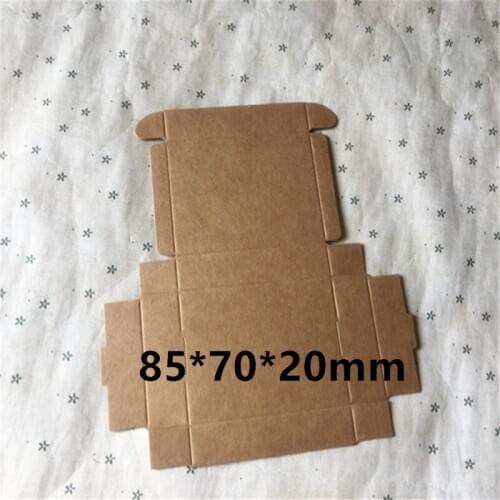 50pcs 85*70*20mm Kraft Paper Gift Boxes Handmade Soap Packing Paper Boxes