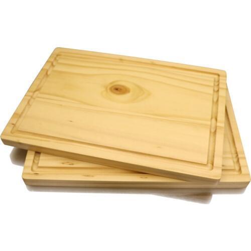 Jaswehome Rectangular Pinewood Cutting Board Light Color Wood Chopping Blocks Cheese Board Kitchen Boards With Juice Groove