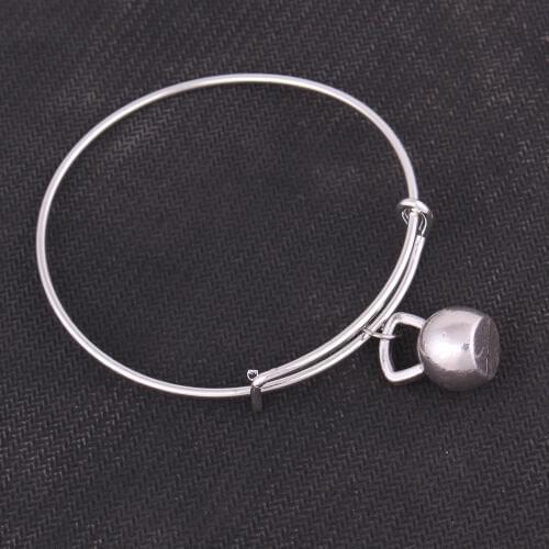 Fitness Crossfit Charms believe in yourself Dumbbell Kettle bell Weight Plated Dangle adjustable bracelet