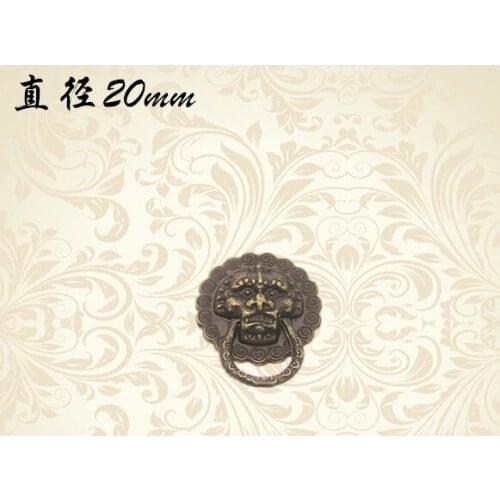 Antique Lion head handle Wardrobe cupboard door home improvement metal handle small box handles 20mm