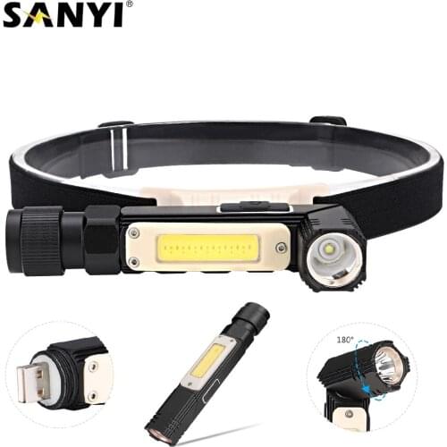 USB Rechargeable Headlamp Headlight 5 Modes XPG COB LED Flashlight Magnetic Torch Working Lamp Head Light For Night Fishing