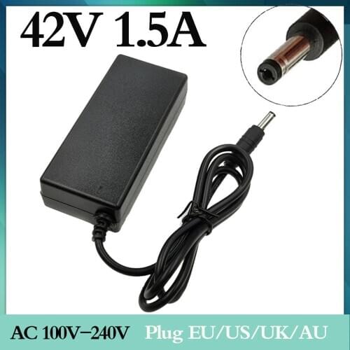 42V 1.5A lithium polymer battery charger 100-240V 5.5mm * 2.1mm EU portable charger / en / US / UK plug