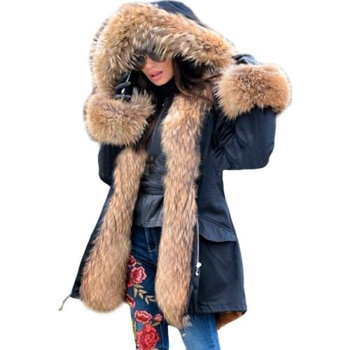 7XL Waterproof Long Parka Winter Jacket Women Real Fur Coat Natural Fox Fur Collar Hood Thick Warm Streetwear Detachable New