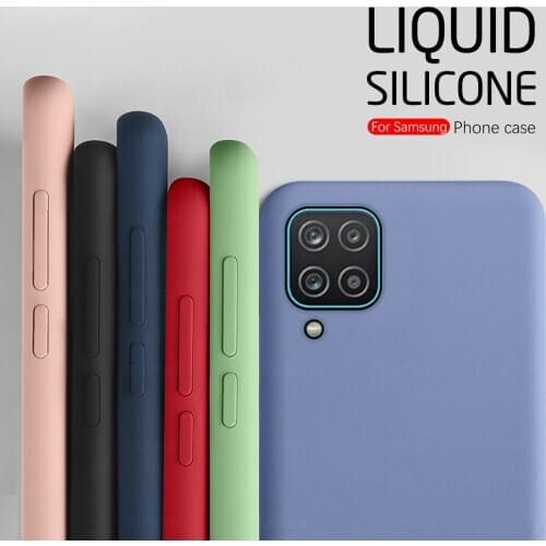 Liquid Silicone phone Case For Samsung Galaxy s21 plus + ultra s21plus s21ultra s21+ s 21 a12 a 12 Shockproof Cover Coque