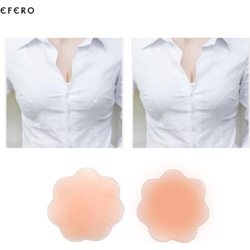 1 Pair Self Adhesive Silicone Breast Chest Pad Nipple Cover Bra Pasties Pad Petal Mat Stickers Accessories Waterproof Breathable